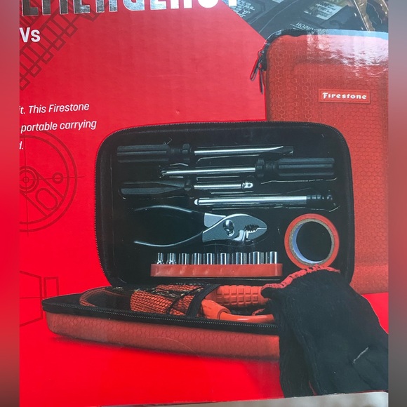 FIRESTONE Roadside Emergency 30-Pc Set JumperCables Fuses Tire Gauge Pliers NEW - Picture 4 of 5